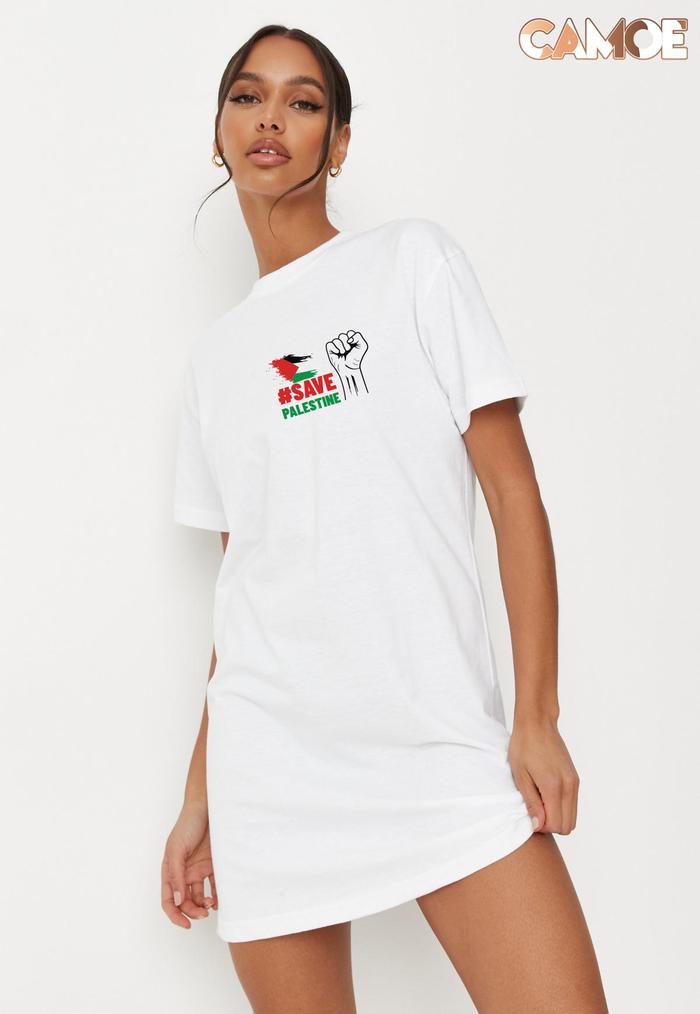 Kaos Dress wanita premium Save Palestine Palestina