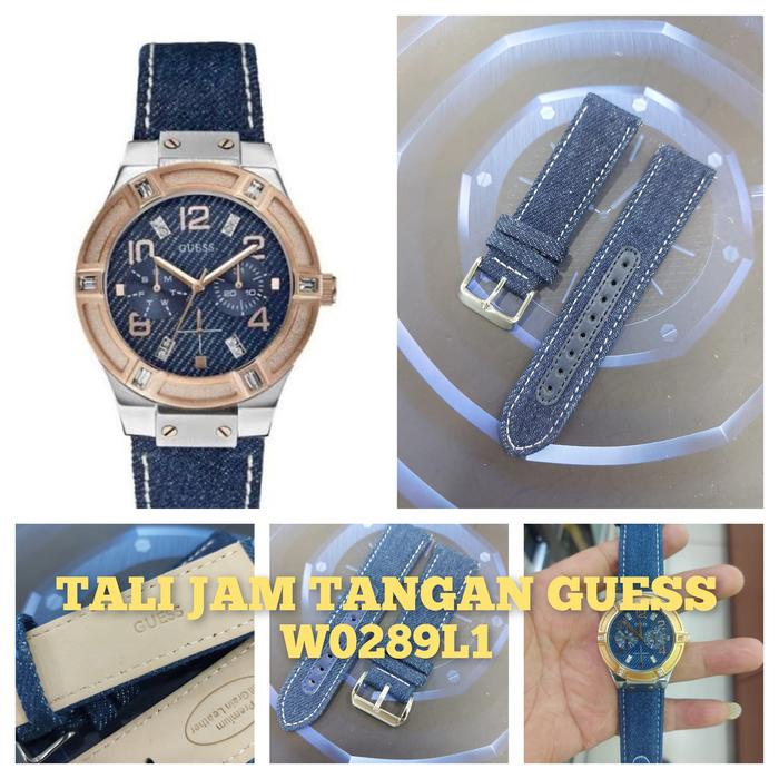 Tali jam tangan kulit Jeans/denim Guess W0289L1