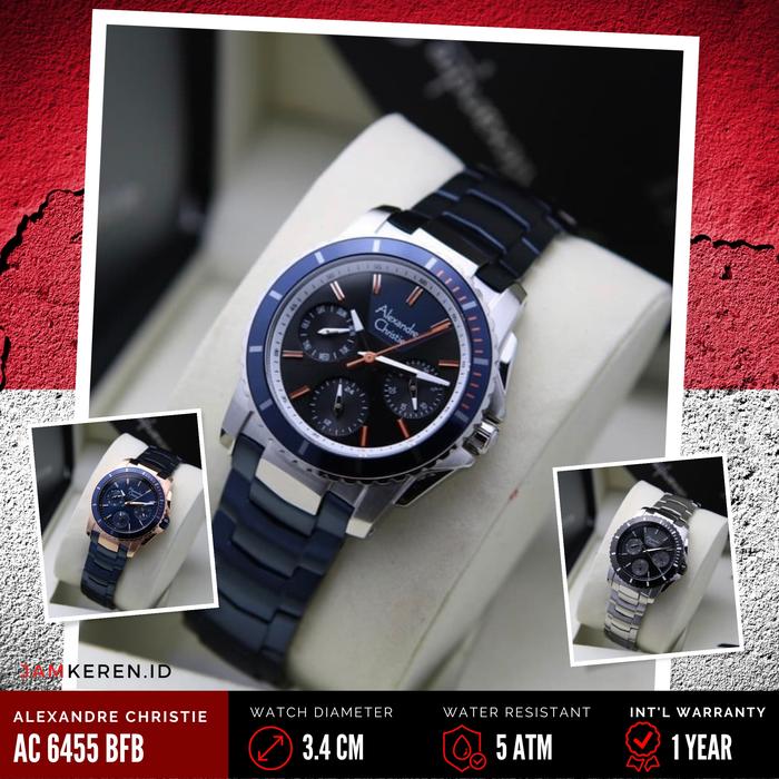 Jam Tangan Wanita Alexandre Christie 6455 AC6455 AC 6455 BF Original