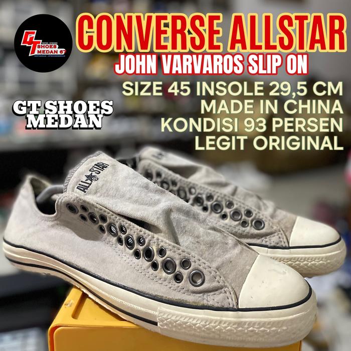 CONVERSE ALLSTAR JOHN VARVATOS SLIP ON SIZE 45/29,5 CM MADE IN CHINA