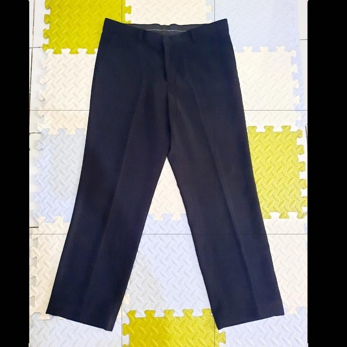 Celana Bahan/Formal Pria Regular Schoeller Hitam (preloved) size 34