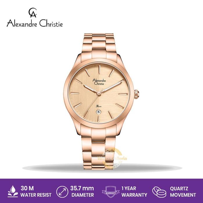 Jam Tangan Wanita Alexandre Christie AC 2A90 LD BRGRG Original Resmi