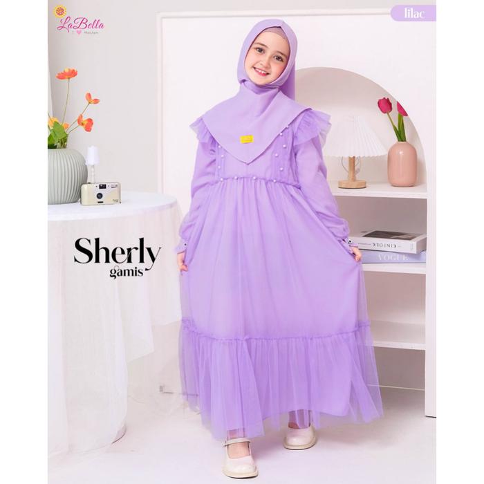 Gamis Anak Tutu Perempuan Cantik Usia 3-4 Tahun Size 4 Sherly Lilac Labella