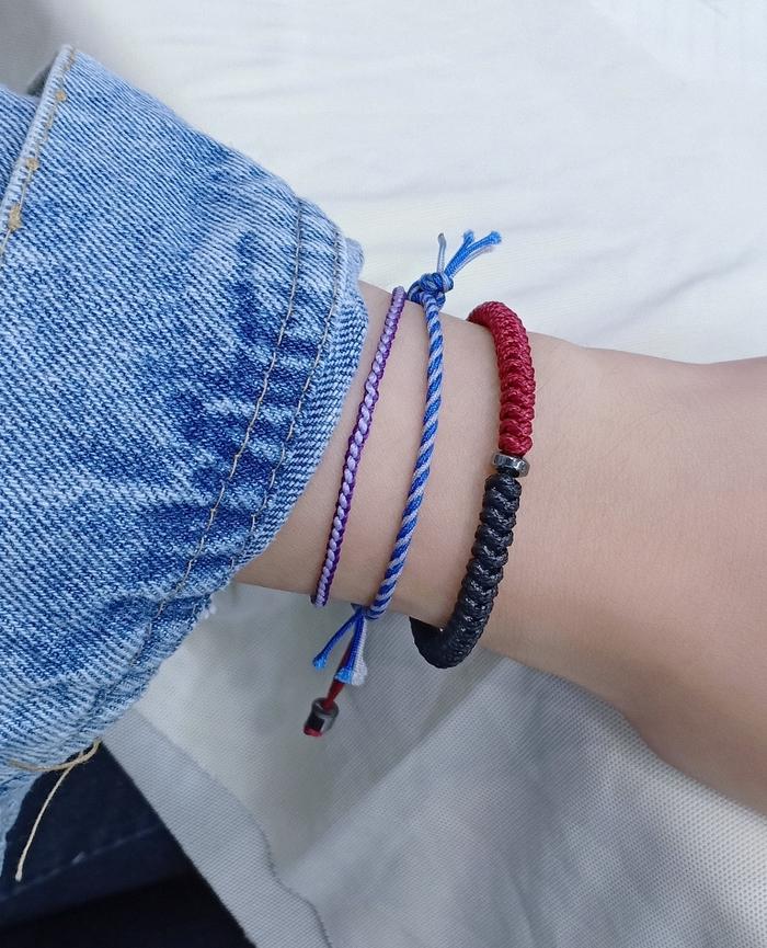 Gelang Tangan Sliding Knot Tali Korea J3  Pria Wanita
