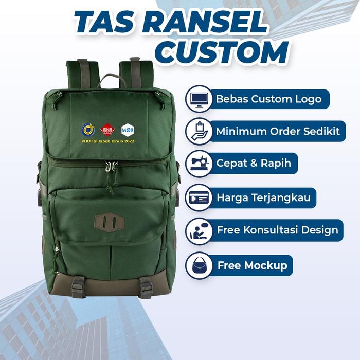 Jasa konveksi kustom aneka tas suvenir instansi logo bordir komunitas