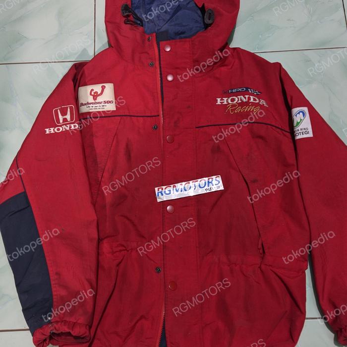 jacket jaket vintage honda cart merah