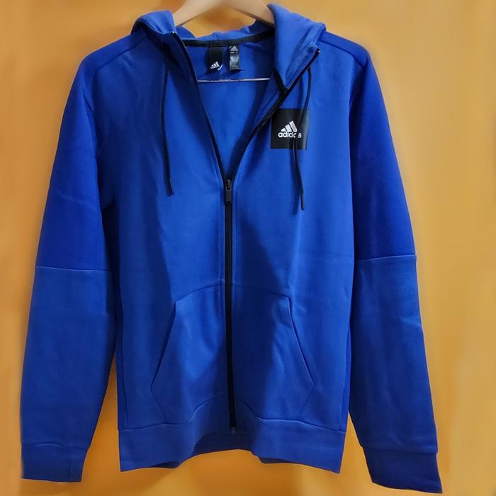 Jaket Adidas Full Zip Stadium Hoodie original biru size S