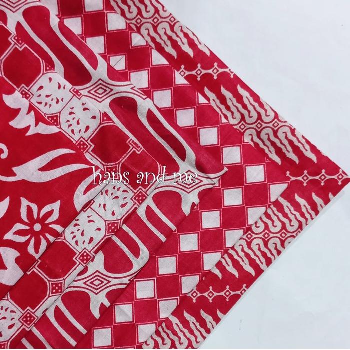 Kain Perca Batik Motif Merah Putih (L)