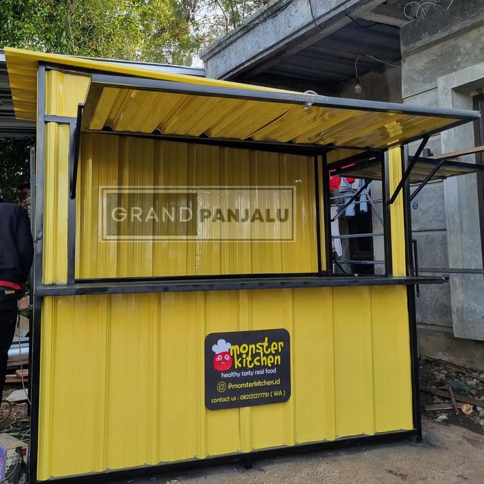BOOTH CONTAINER UKURAN 2,2X1,2X2 M CUSTOM MURAH