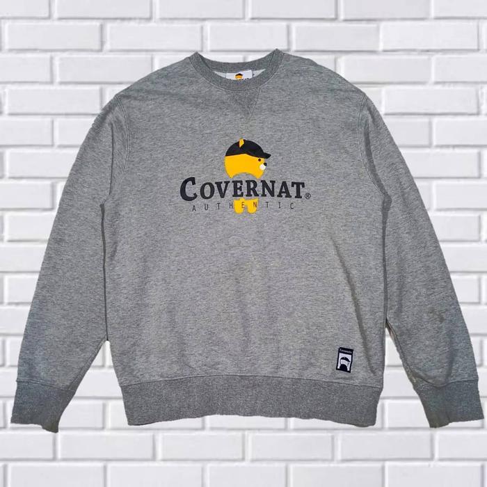 SWEATER CREWNECK COVERNAT, ABU-ABU, SIZE M-L (SECOND BRANDED) CN0025