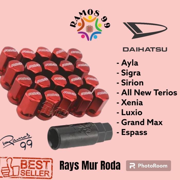 ALL NEW RUSH TERIOS LUG NUT RACING BAUT RODA MUR RAYS VELG MOBIL BAJA