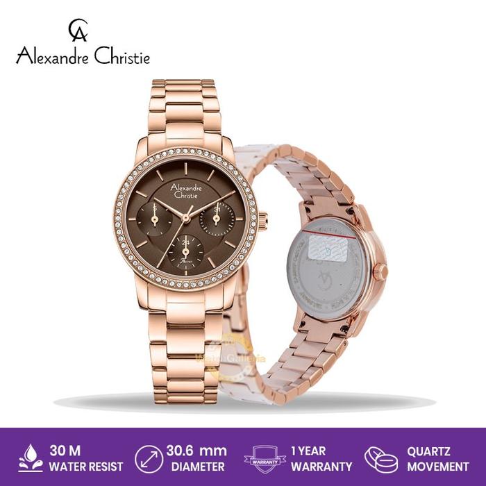 Jam Tangan Wanita Alexandre Christie AC 2A98 BF BRGDB Original Resmi