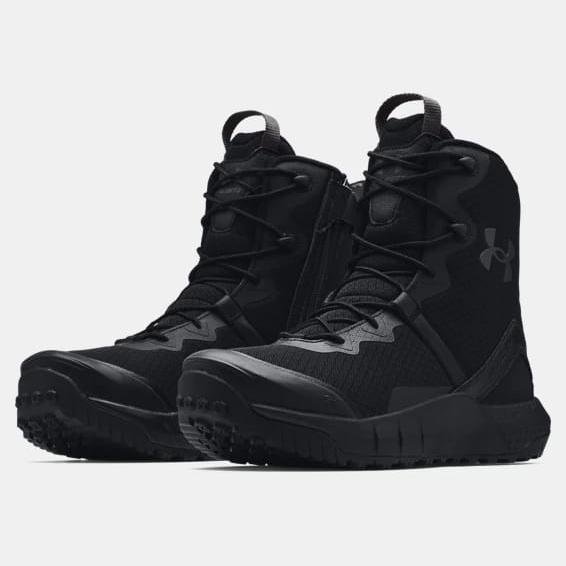 Sepatu Under Armour Micro G 8" Valsetz Zip Tactical Boots - Black