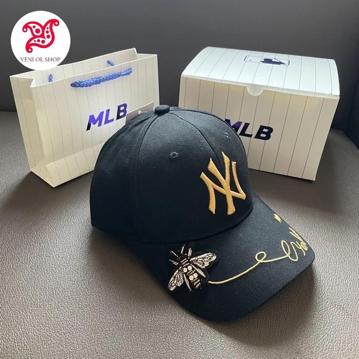 TOPI NY MLB BASEBALL CAP NY MLB YANKEES BEE BORDIR