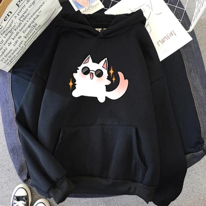 Hoodie Jujutsu Kaisen Kucing Anime Cat Gojo Satoru