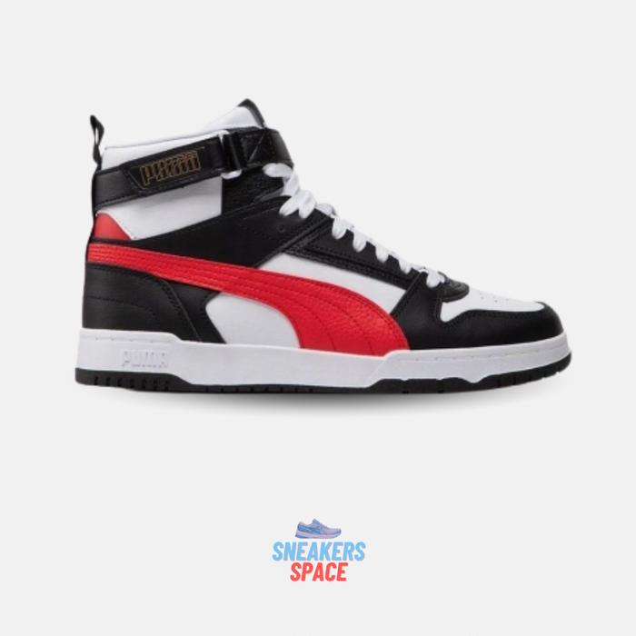 SEPATU PUMA RBD GAME WHITE RED BLACK SNEAKERS CASUAL