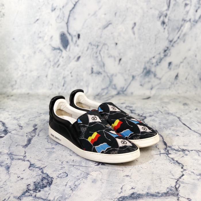 L*uis Vuitton "Flags" Logo Slip On
