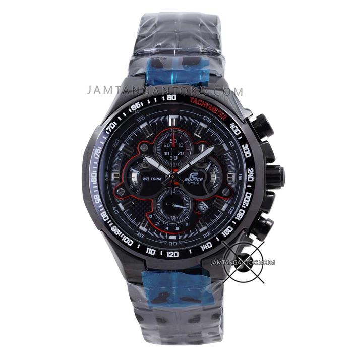 Jam tangan Pria Edifice EF-554BK-1AV EF-554 EF554 Black Original BM