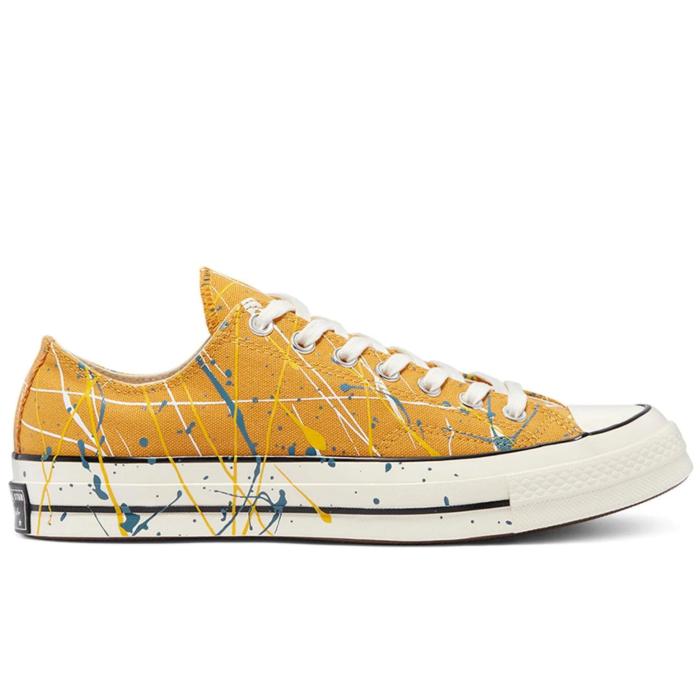 Sepatu Sneaker Pria Converse Chuck 70 Ox Paint Gold Original 170804C