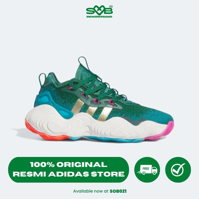 Sepatu Basket Adidas Kids Junior Trae Young 3 J Shoes Team Dark Green