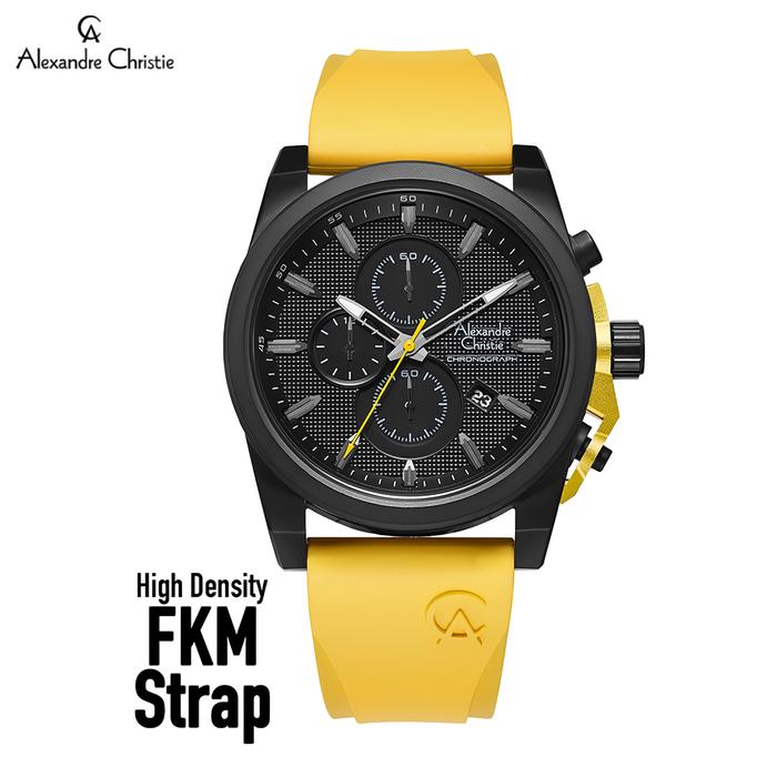 Jam Tangan Pria Alexandre Christie AC 6659 MCRIPBAYL Yellow