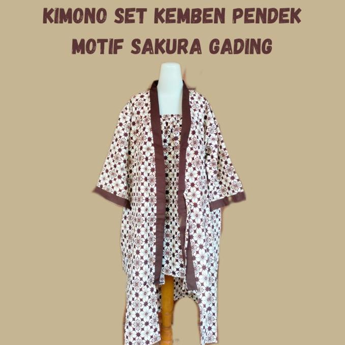 Kimono Batik Set Kemben Pendek Salon Spa Creambath