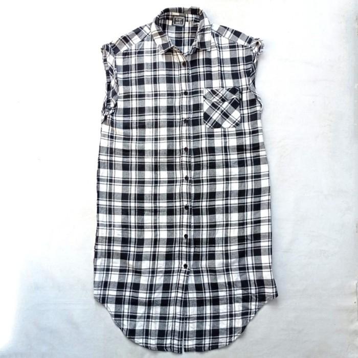 stussy women japan plaid sleveless flannel dress sacai mm6 cdg apc