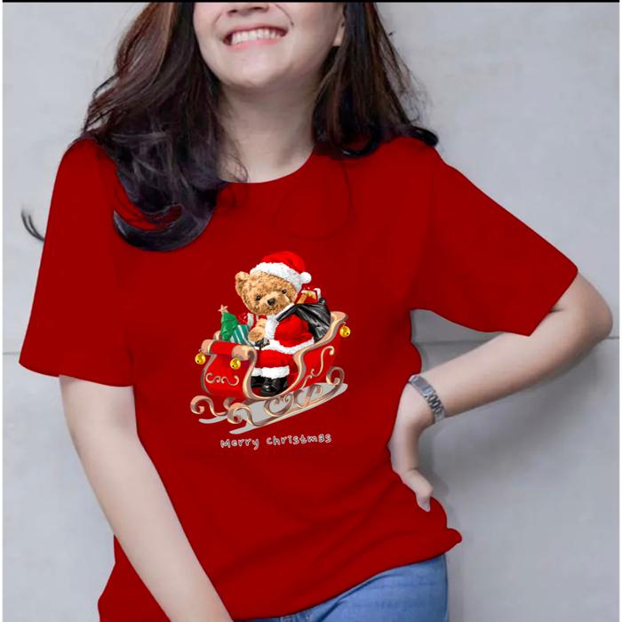 Baju Kaos Rohani NATAL/TEDDY BEAR Distro Keluarga unisex