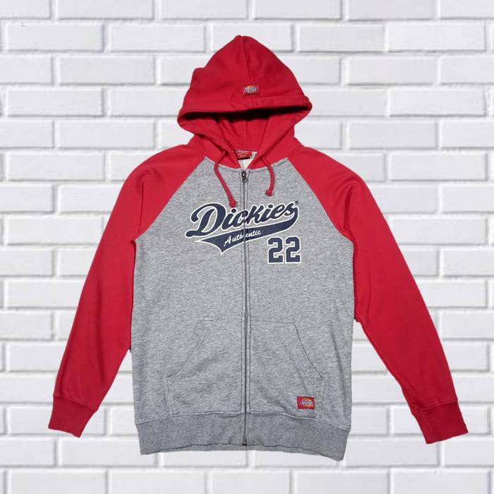 ZIP HOODIE DICKIES, ABU-ABU SIZE S FIT M (SECOND BRANDED) HD0014