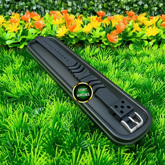 Rantai Bracelet Rubber Strap Tali Karet SEIKO SKX007 SKX009 SKX011 Turtle Samurai Baby Tuna Diver Bl