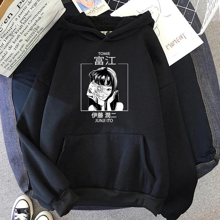 Junji ito Manga anime Hoodie Unisex Pria Wanita