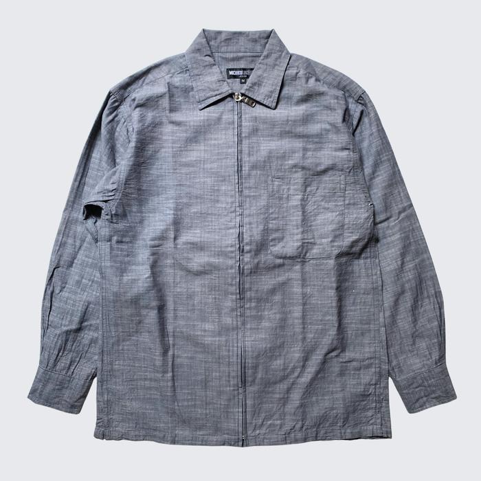 2000s Grey Blue Chambray Michiko London Outer Jacket - Unisex - M