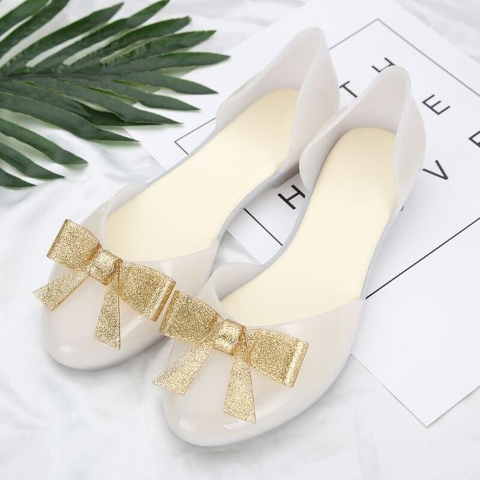 Meisha Flat Shoes Jelly Pita Transparant Sepatu Sandal Jelly Pita