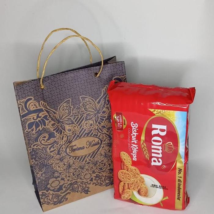 150 Pcs Tas Kertas Paperbag Batik Untuk Acara Hajatan Warna Random