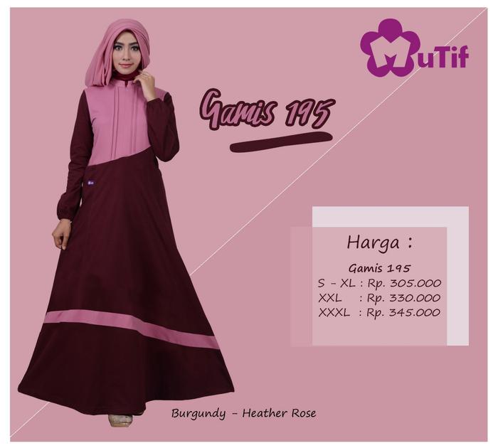 Baju MuTif 195/Hijab Fashion/Baju Hijab/Baju Syar'i/Dress/Gamis