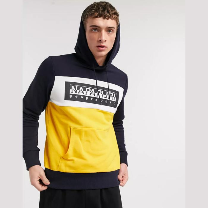 Napapijri Bek Hoodie Navy / White / Yellow Original