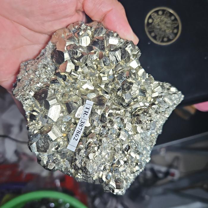 GOLDEN PYRITE CUBE PERU CLUSTER HQ2 BATU ALAM ASLI