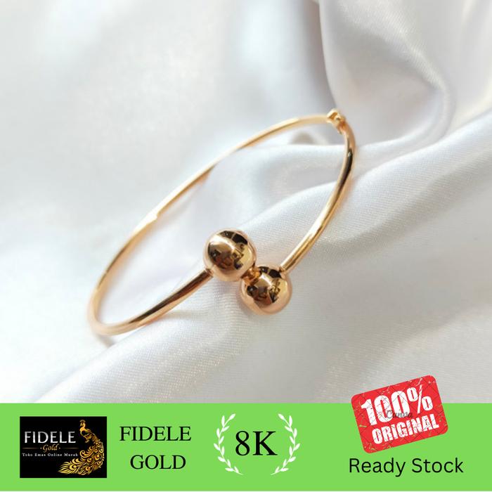 Gelang emas kuning tinju bangkok emas 375 emas 8 karat lotus
