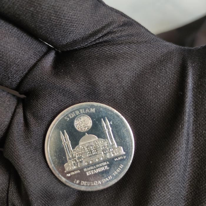 koin perak khamsa 5 dirham kesultanan Bintan wakala istanbul silver