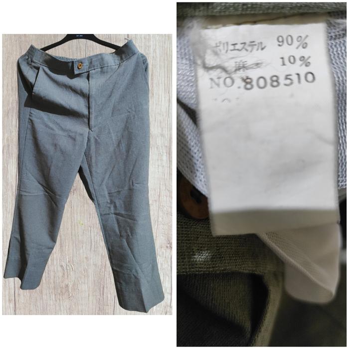 Celana Chino Formal Quickdry Second Branded Gray green 30 - 31