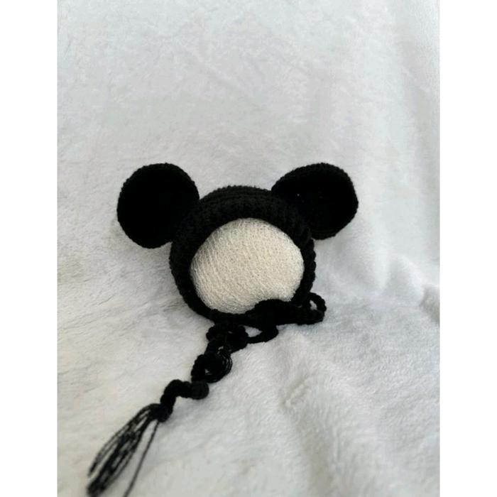 topi Mickey mouse newborn kupluk rajut Mickey mouse topi Mickey mouse