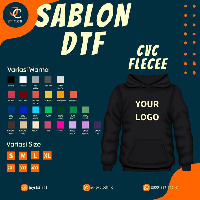 HOODIE CUSTOM SATUAN - SABLON DTF