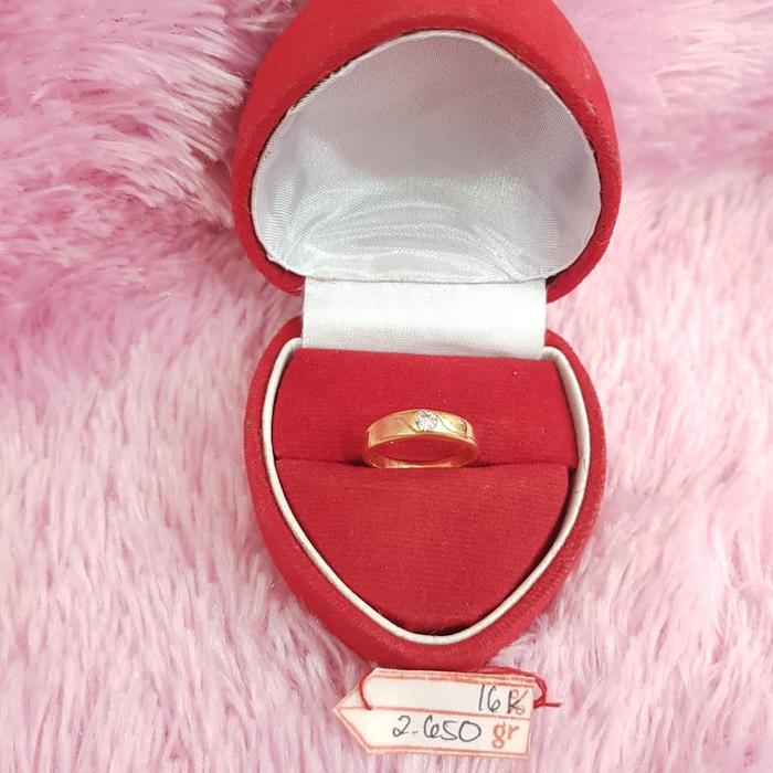 CP3781F242F Cincin model murni permata emas kuning asli 2.650gr 16k