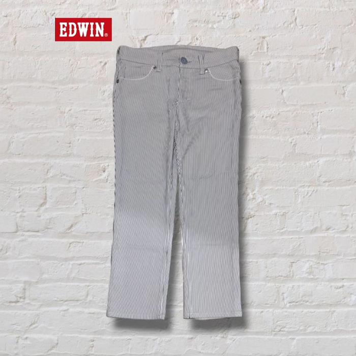 Celana Panjang Longpants Chinos Edwin White Stripe Original Second