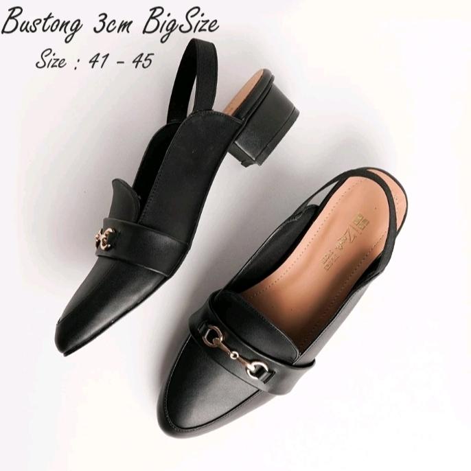 Seoatu Wanita Half Kulit Sintetis Formal Big Size 42 42 43 44 45 wanit