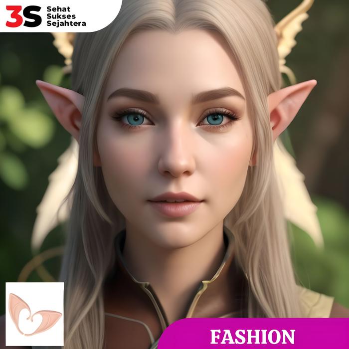 JFactory Telinga Elf Palsu Cosplay Fake Angle Ear telinga palsu peri/Telinga Palsu Elf Peri Ear Akse