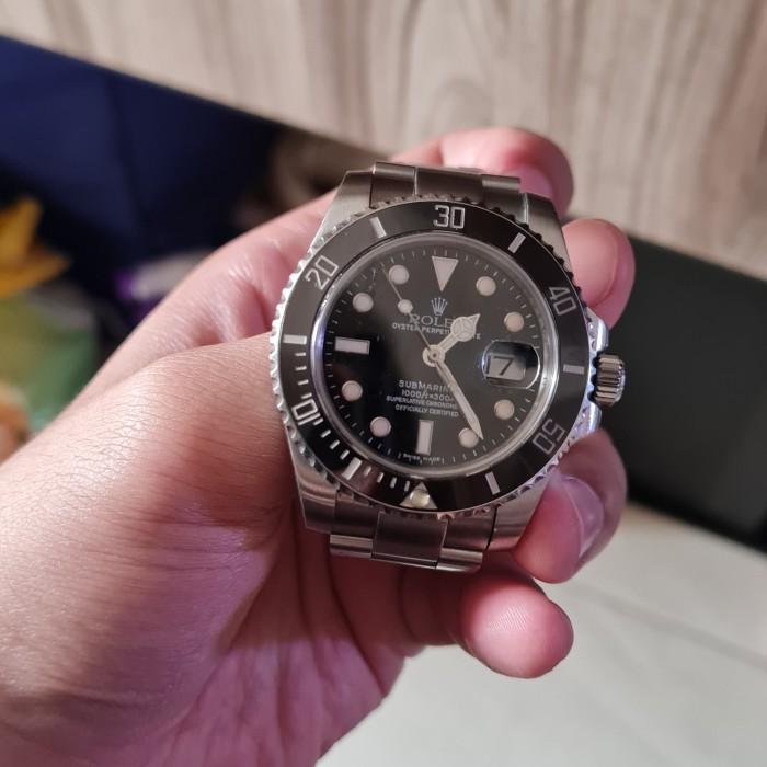 Jam Tangan Rolex Pria Otomatis Warna Hitam