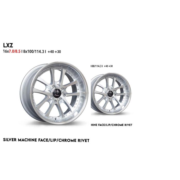 velg mobil LXZ 16X7/8.5 8X100-114.3 ET 30/40 SMF/LIP/CR