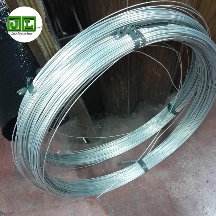kawat putih galvanis 2 mm / kawat seng BWG 14 per roll 50 kg