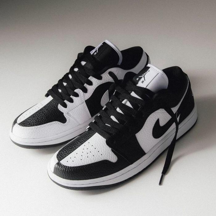 Sepatu aj 1 low homage black white (DR0502-101)made in china